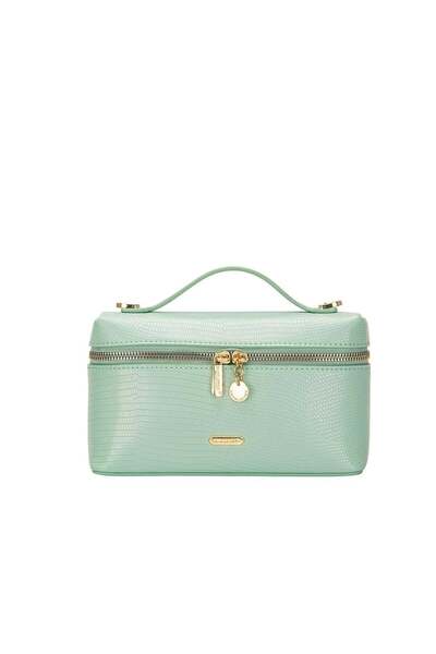 David Jones حقيبة كتف نسائية من الجلد النباتي الناعم - حقيبة كاجوال بحزام متقاطع