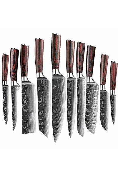 hocho SHIRO GAMI knife set by Hocho, 10 pcs, Japanese steel HRC 60, Laz. hard...