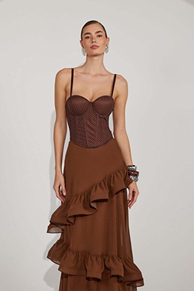 NOK İSTANBUL Starlight Corset Brown