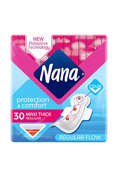 Nana Maxi Normal Thick Sanitary Pads with Wings Value Pack (30s)