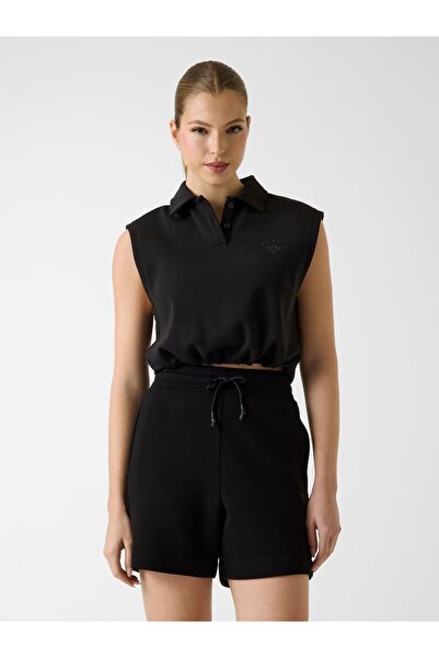 Guess Habi Kolsuz Kadın Polo Crop T-shirt V6GP02K2956