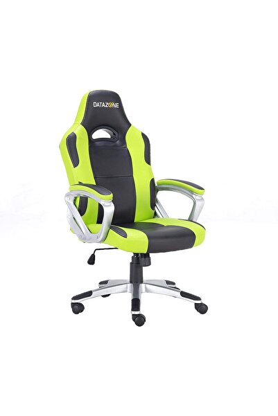 Datazone كرسي مريح قابل للتعديل و مسند رأس مخصص للألعاب الاكترونية لون أسود و...