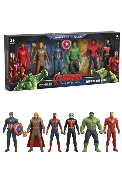 REZZOSS مجموعة ألعاب أفنجرز، 6 شخصيات أبطال خارقين من مارفل، شخصيات أكشن من ف...