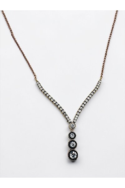 FUYA JEWELLERY Sıralı Taş Su Yolu Kolye