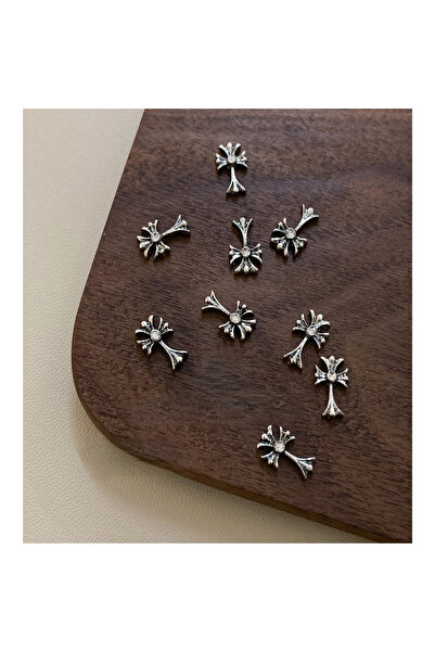 delis 3D Marquise Nail Art Decoration, Silver