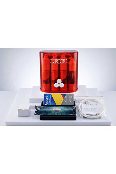 Express Water 12 LİTRE KIRMIZI ŞEFFAF KAPALI KASA İNLİNE SU ARITMA CİHAZI