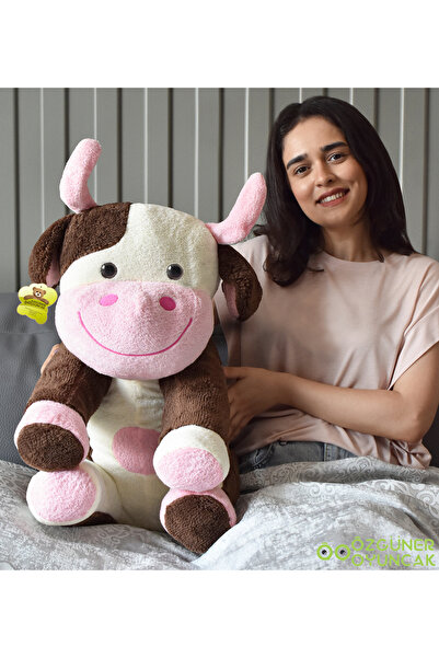 Empressco Sevimli Oturan İnek Peluş Oyuncak – Rahatlatıcı ve Şirin Arkadaş