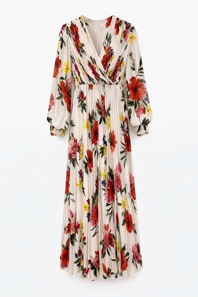 Senna Design Women's Patterned Portofino Dress - Ecru