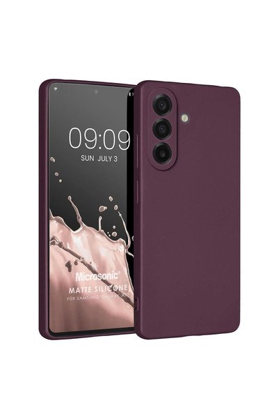 Microsonic Matte Silicone Samsung Galaxy A37 Case Purple