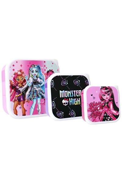MONSTER HIGH Set de 3 cutii pentru gustări cu capac