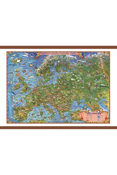 Eurodidactica Harta Europei pentru copii 700x500 mm, cu sipci MD