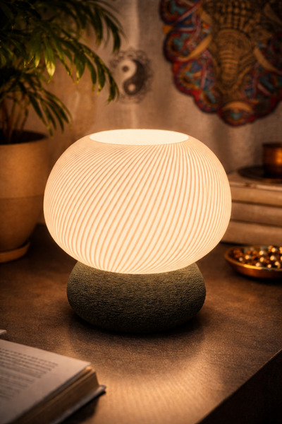 Aurora Büyük Masa Lambası – Modern Dekoratif Gece Lambası – Minimal Tasarım Ortam Aydınlatması