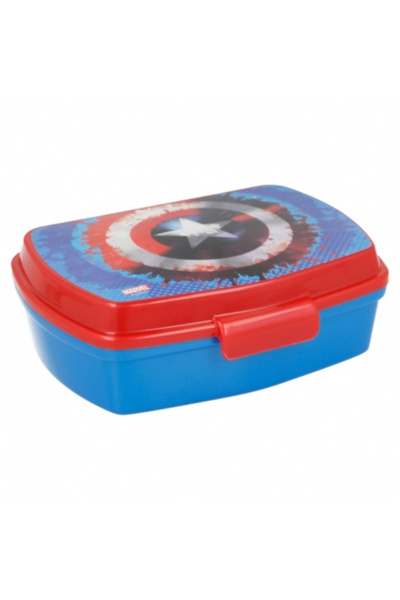 Stor Μπλε κουτί φαγητού Captain America Icon