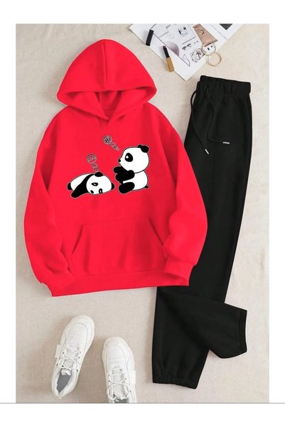 shams style Unisex Hooded Sweatshirt Top and Bottom Tracksuit Set