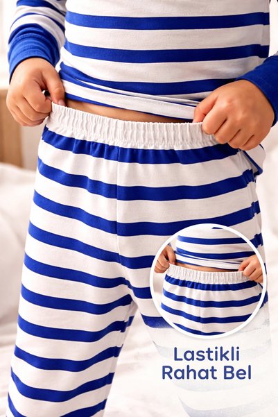 FUDS UNİON Children's Pajama Set – Premium Striped Model