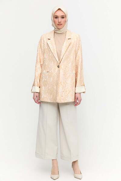 Setrms Çiçek Motifli Dantel Ceket