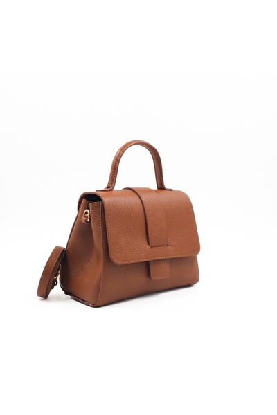 Posete Fagaras Olivia Leather Purse - Cognac, Casual Bag Made of Genuine Leat...