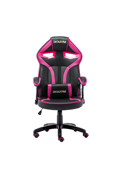 Datazone كرسي مريح قابل للتعديل و مسند رأس مخصص للألعاب الاكترونية لون أسود و...