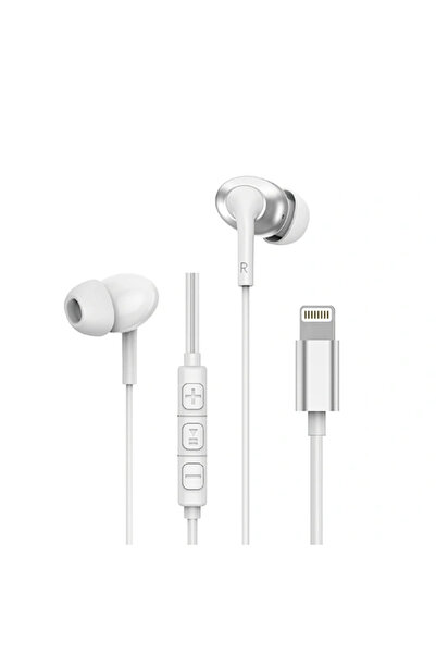 WIWU EB319 Stereo Wired Lightning Earbuds - White