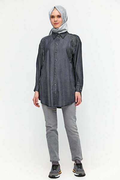 Setrms Taş Detaylı Oversize Tunik