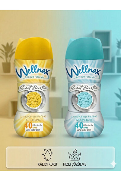 Wellnax Granül Çamaşır Parfümü ve Yumuşatıcısı SunRising - Moonlight 2 li Set...