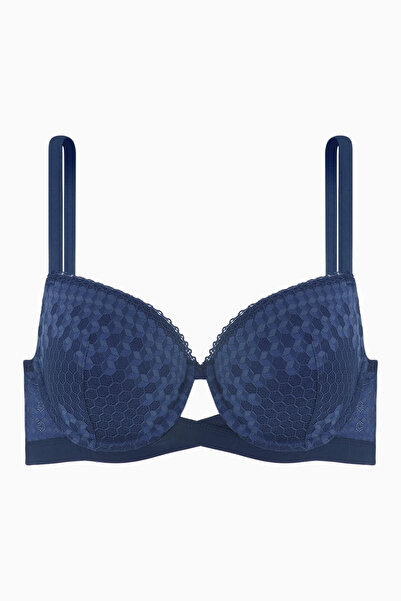 Weweus Lace Low-Cut Bra with Cross Rubber Detail - Padded - Fashion - 2511 - ...