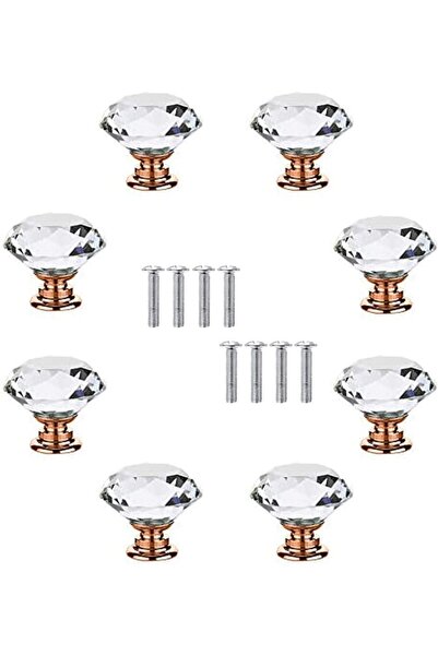 YUEMING 8 Pack Crystal Drawer Knobs