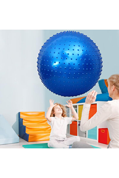 Sumkyle كرة تدليك حسية كبيرة 85 سم، كرة تمارين يوغا مرنة، كرات قابلة للنفخ كب...