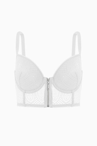 Weweus Viola 2508 Екру сутиен без подплата с дантела и цип