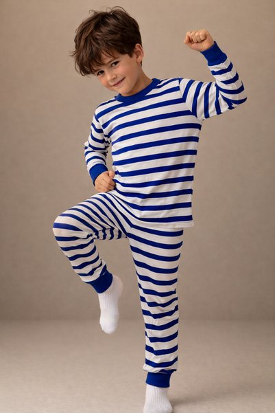 FUDS UNİON Children's Pajama Set – Premium Striped Model