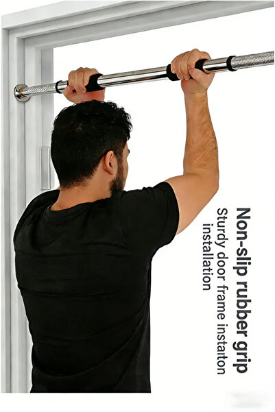 Generic No-Screw Pull-Up Bar 62-100cm, 150kg Capacity, Adjustable Doorway Chi...