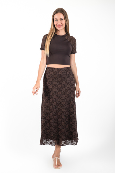 Oq Lace Pieces of Lined Elastic Waistband Esne Stretchy K