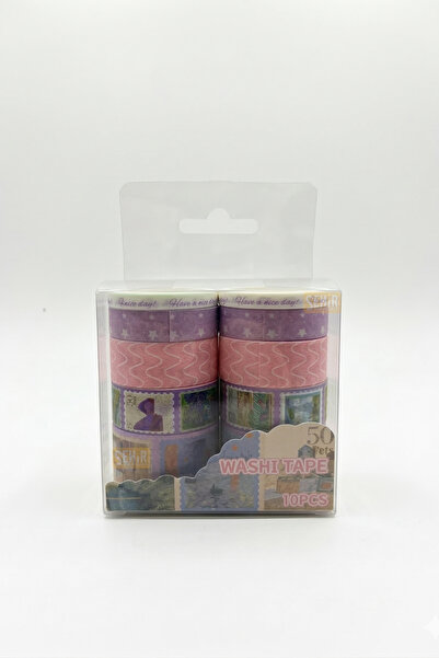 Şehir Online Mağazacılık Bandă Washi Retro Vintage cu model - 10 role de band...