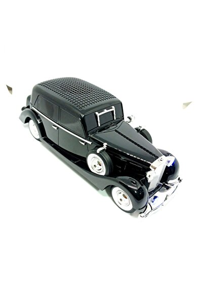 GoldKama 1930s Nostaljik Klasik Araba Bluetoothlu AUX Radyo Hoparlör Işıklı Far Dekoratif Hediyelik