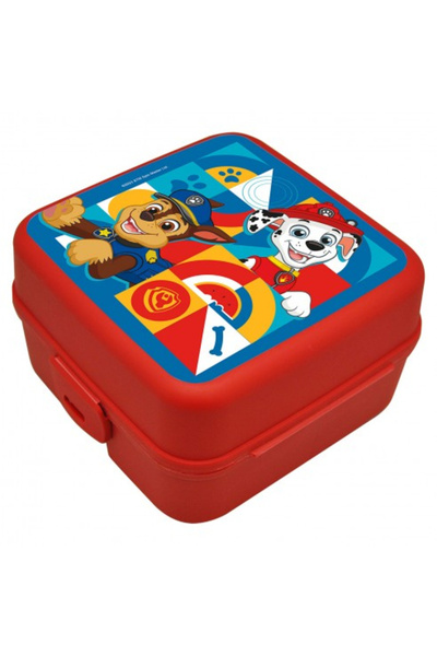 PAW PATROL Cutie de prânz cu mai multe compartimente, 14x14x8 cm, roșie