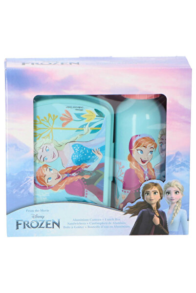 Disney Frozen Frozen Spirits Blue 500ml Aluminum Water Bottle and Sandwich Bo...