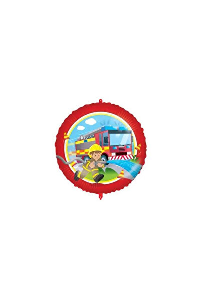 Fireman Sam Στρογγυλό μπαλόνι foil, 46 εκ. Κόκκινο