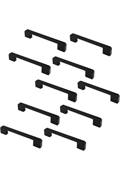 NUZAMAS مجموعة من 10 مقابض وأزرار سحب لأبواب الخزائن باللون الأسود غير اللامع...