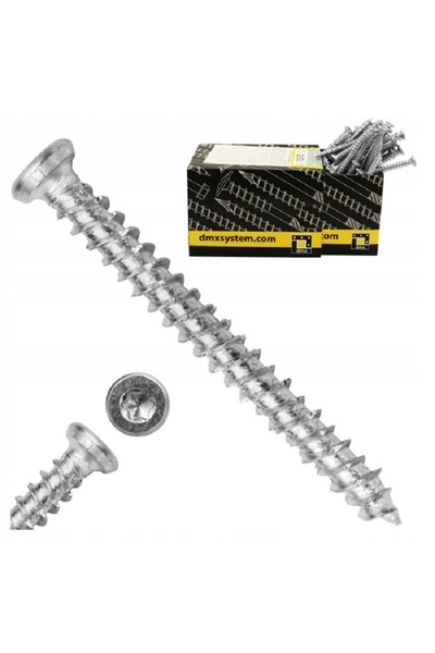 Domax Silver Window Mounting Screw 7.5x92 - 100pcs/box