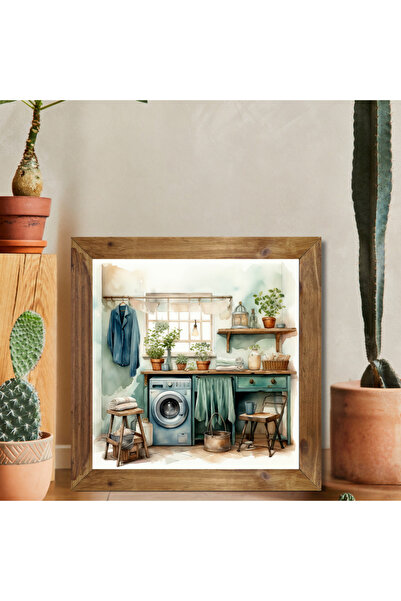 Tuba Decor Ξύλινο τετράγωνο πλαίσιο για επιτραπέζιο πλυντήριο ρούχων