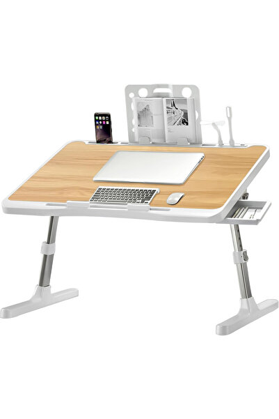 Sumkyle Laptop Desk for Bed, Adjustable Beds Table with USB Charge Port, Fold...
