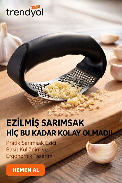 NADİR MAĞAZA Pratik Paslanmaz Çelik Sallanan Sarımsak Ezici - Ergonomik Saplı...