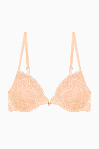 Weweus Anna Gold Detailed Lace Bra - Push up - 2568 - Melon