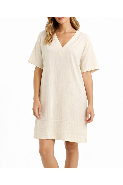 Yena Tekstil Şile Bezi Ethnic Patterned Summer Dress