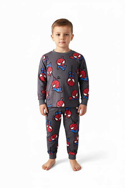 CQCQ Комплект пижама с принт на супергерой за момчета, от памук