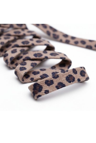 ipekbazaar 120 cm Leopar Desenli Yassı Ayakkabı Bağcığı, Günlük Sneaker Spor Ayakkabı İçin Desenli Bağcık