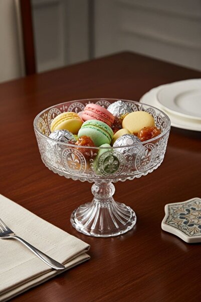 Bereketli Store Alegre Fleur de Lis Vintage Ayaklı Sunumluk – Kristal Detaylı...