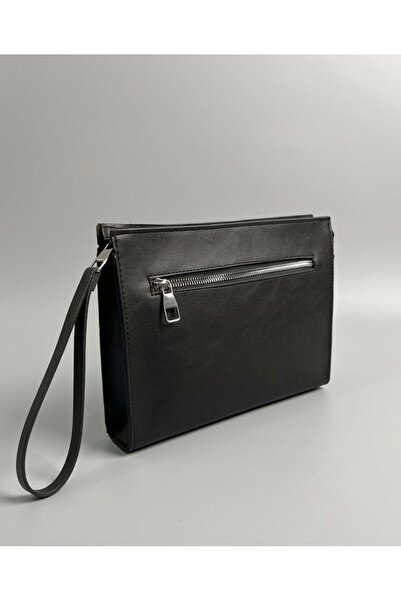 JR Boutique Men's Clutch Bag Double Zippered Faux Leather Organizer Portfolio...