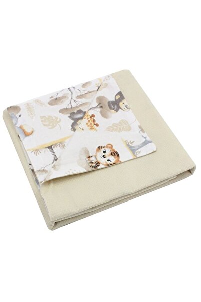 PRICHINDEL Pătură Deluxe din catifea , Bumbac Monkey, crem, 75 x 100 cm