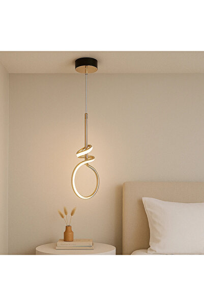 Grecia Modern gold-colored pendant light with 3 W20 bulbs
